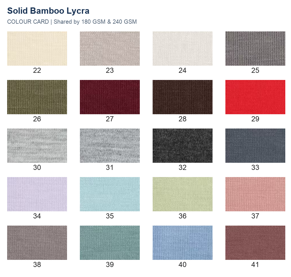 Solid Bamboo Lycra