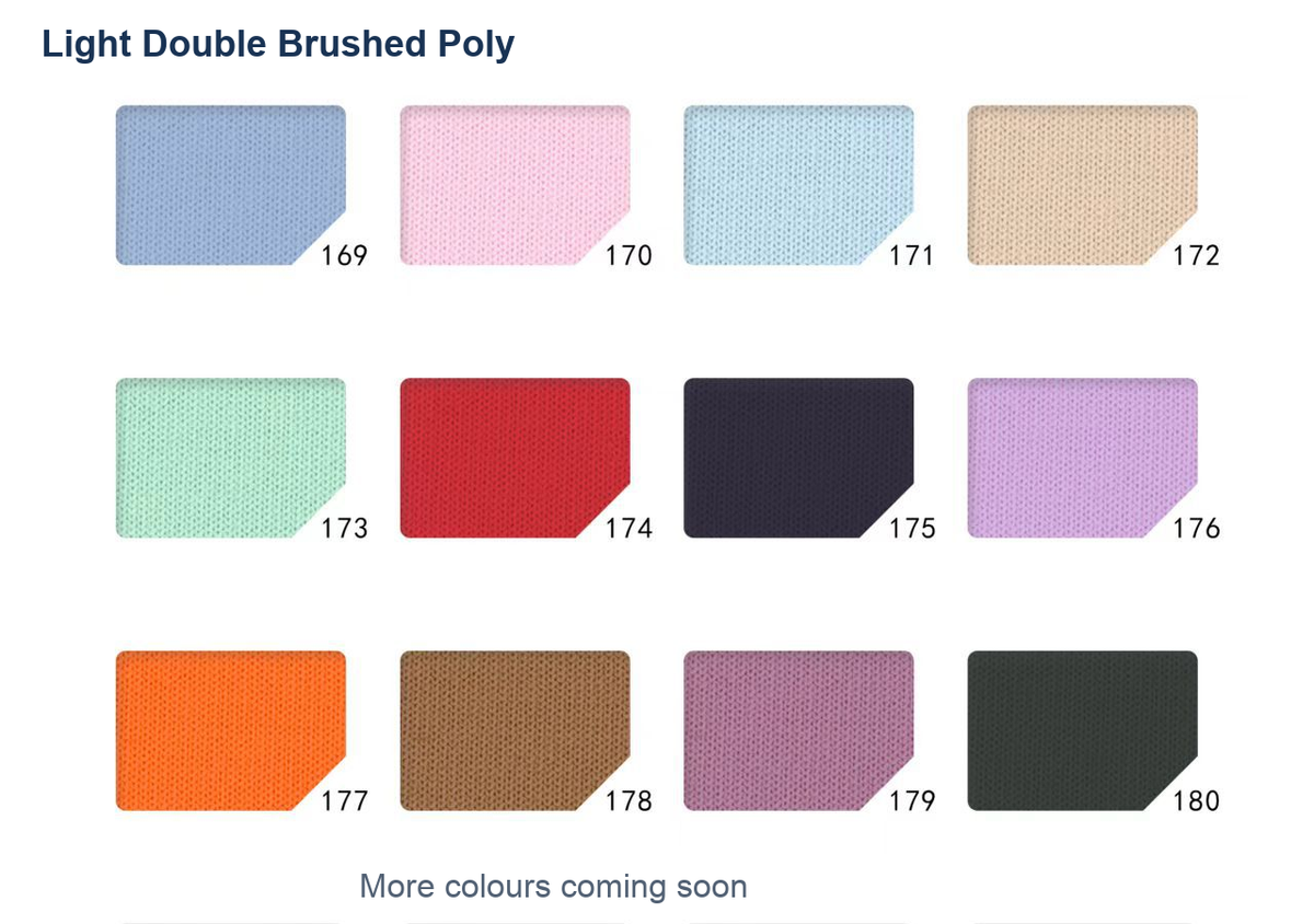 Solid Light Double Brushed Poly