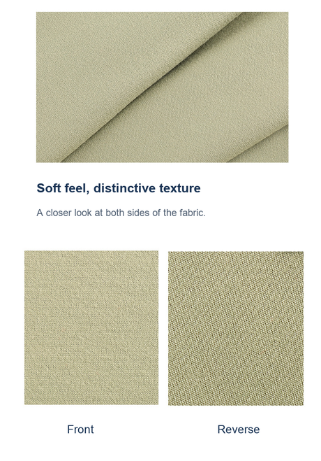 Close-up of a single white Heavy Double Brushed Poly fabric surface with a soft brushed texture and folded edge