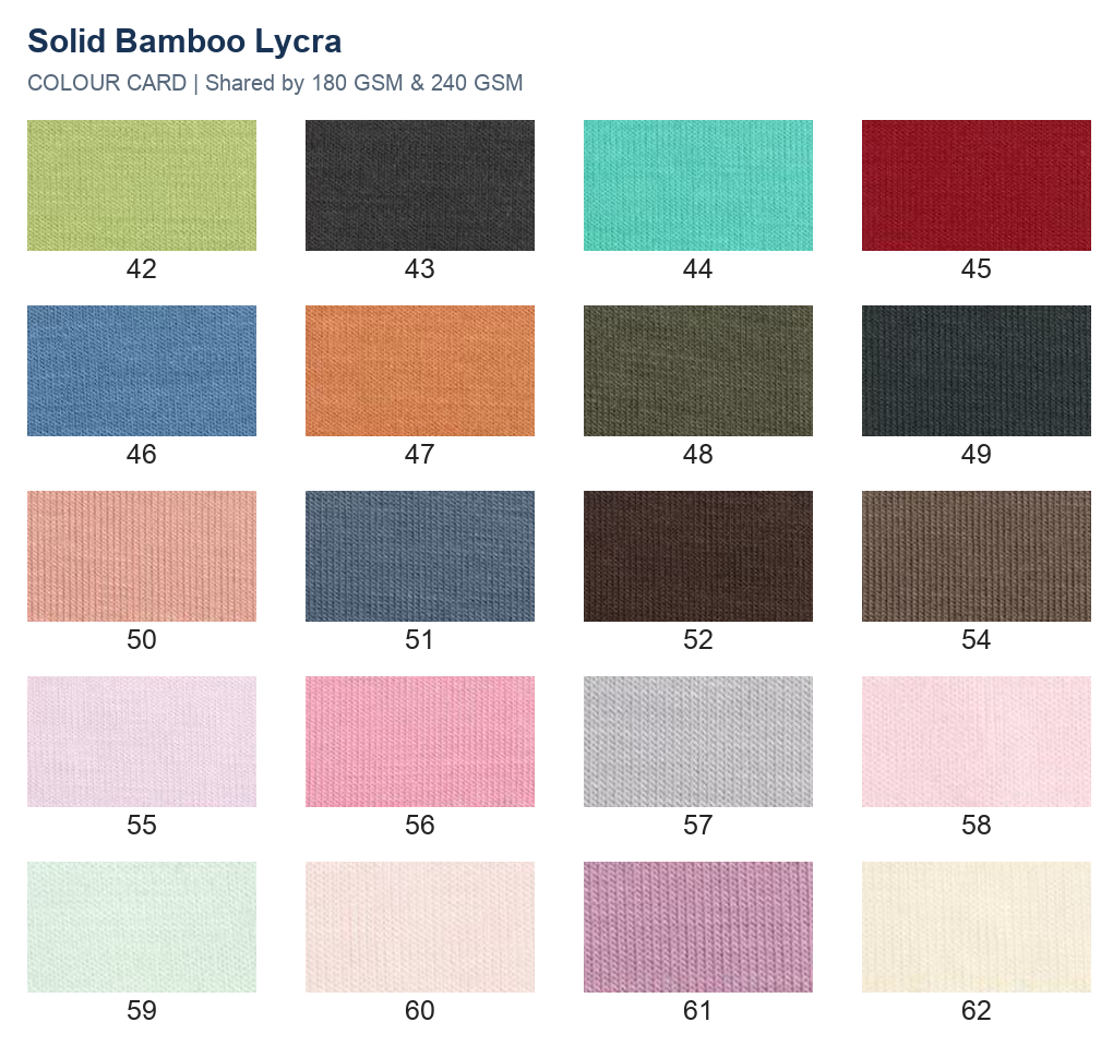 Solid Bamboo Lycra