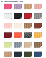 Solid 3x2 European Brushed Rib Fleece