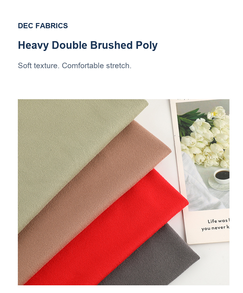 Solid Heavy Double Brushed Poly