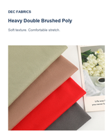 Solid Heavy Double Brushed Poly