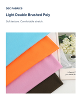 Solid Light Double Brushed Poly