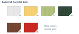 Solid 7x5 Poly Rib Knit
