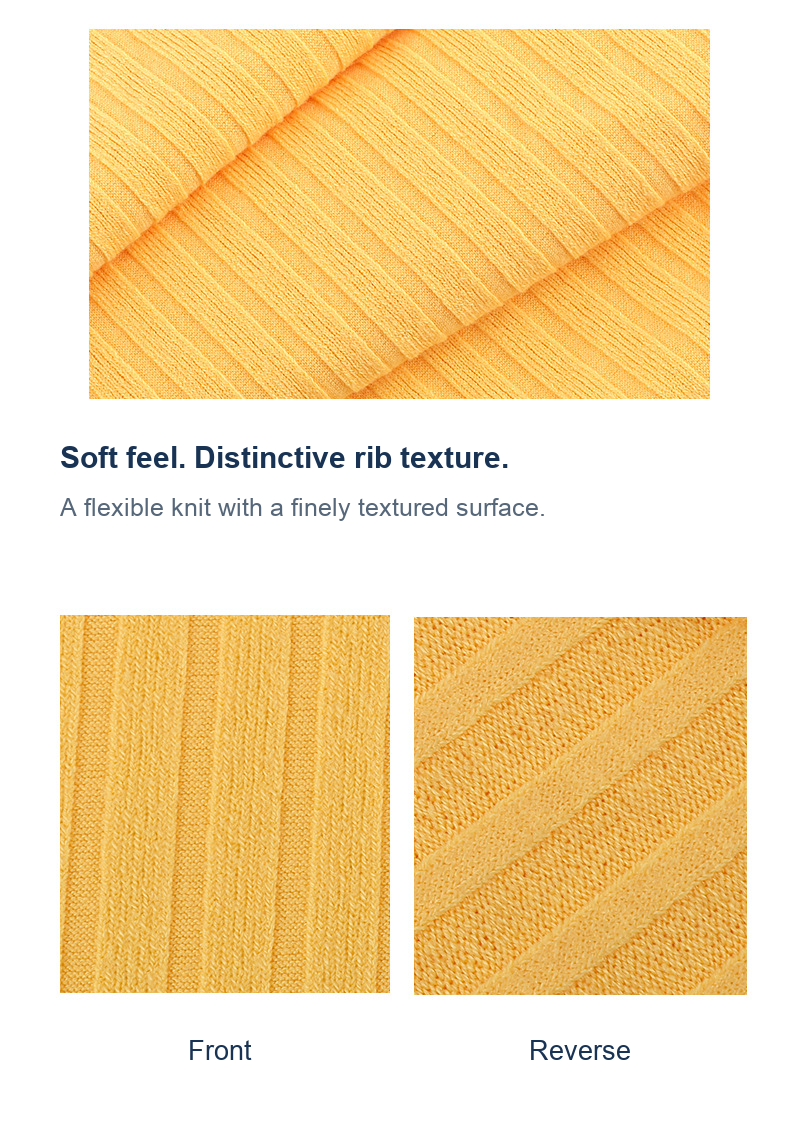 Solid 7x5 Poly Rib Knit