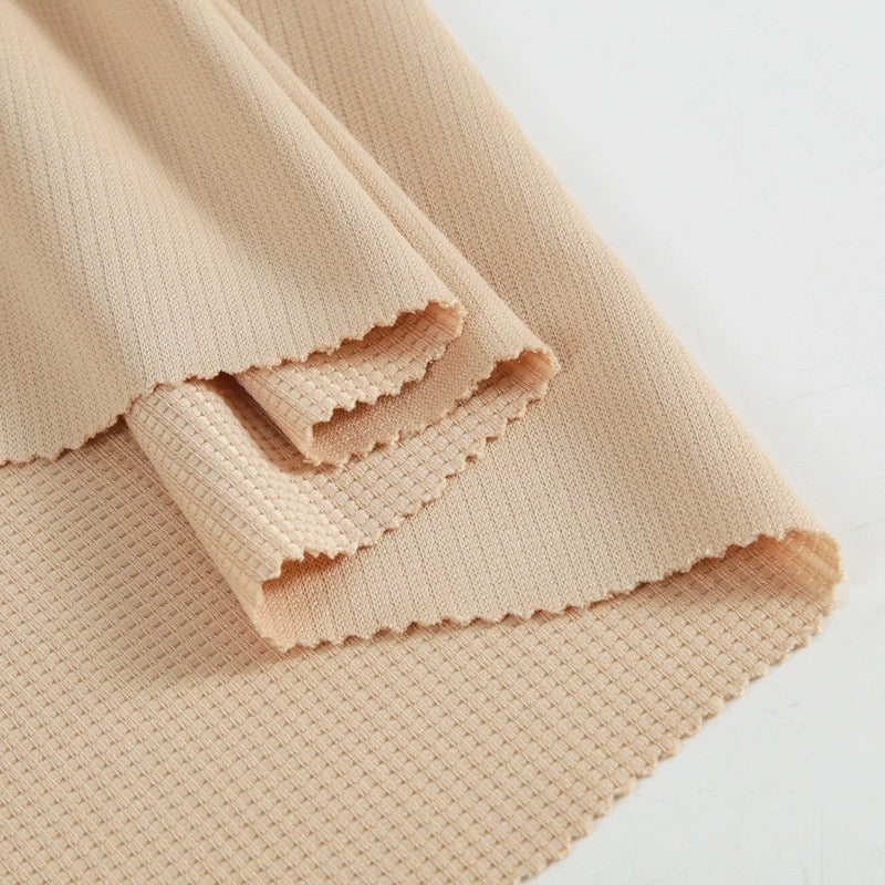 Solid Poly Waffle Knit