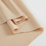Solid Poly Waffle Knit