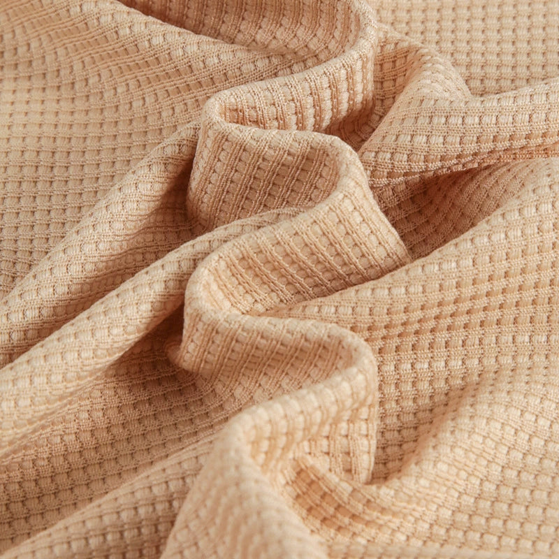 Solid Poly Waffle Knit