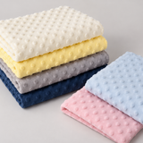 Solid Dot Minky fabric stack in multiple colours