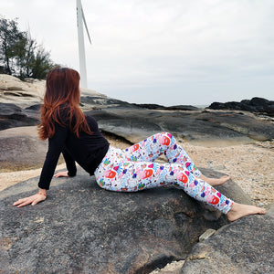 Custom Floral Print Yoga Pants Sets Fitness Suit Women Sport