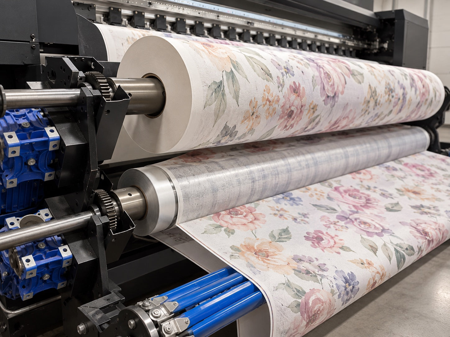 Soft printed fabrics arranged for a custom collection